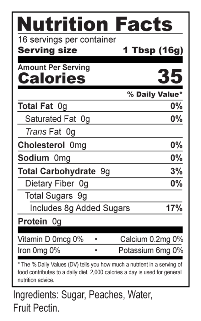 Cooper's Mill - Wholesale Jam/Jelly - Peach Jam - Half Pint1