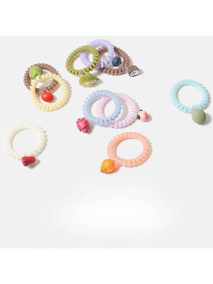 Gifty - Fruit Series Spiral Hair Ties for wholesale by WEST AUSSIE SUPPLIES