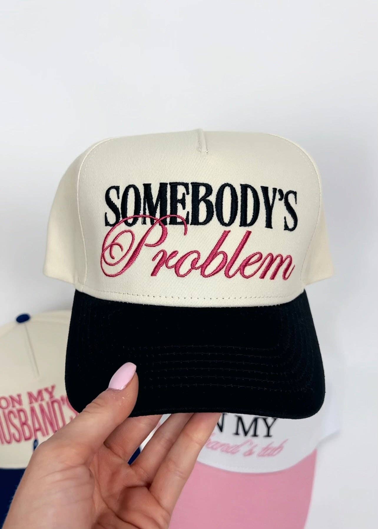 Social Statement - Wholesale Trucker Hat - Women's - Somebody's Problem Embroidered Hat1