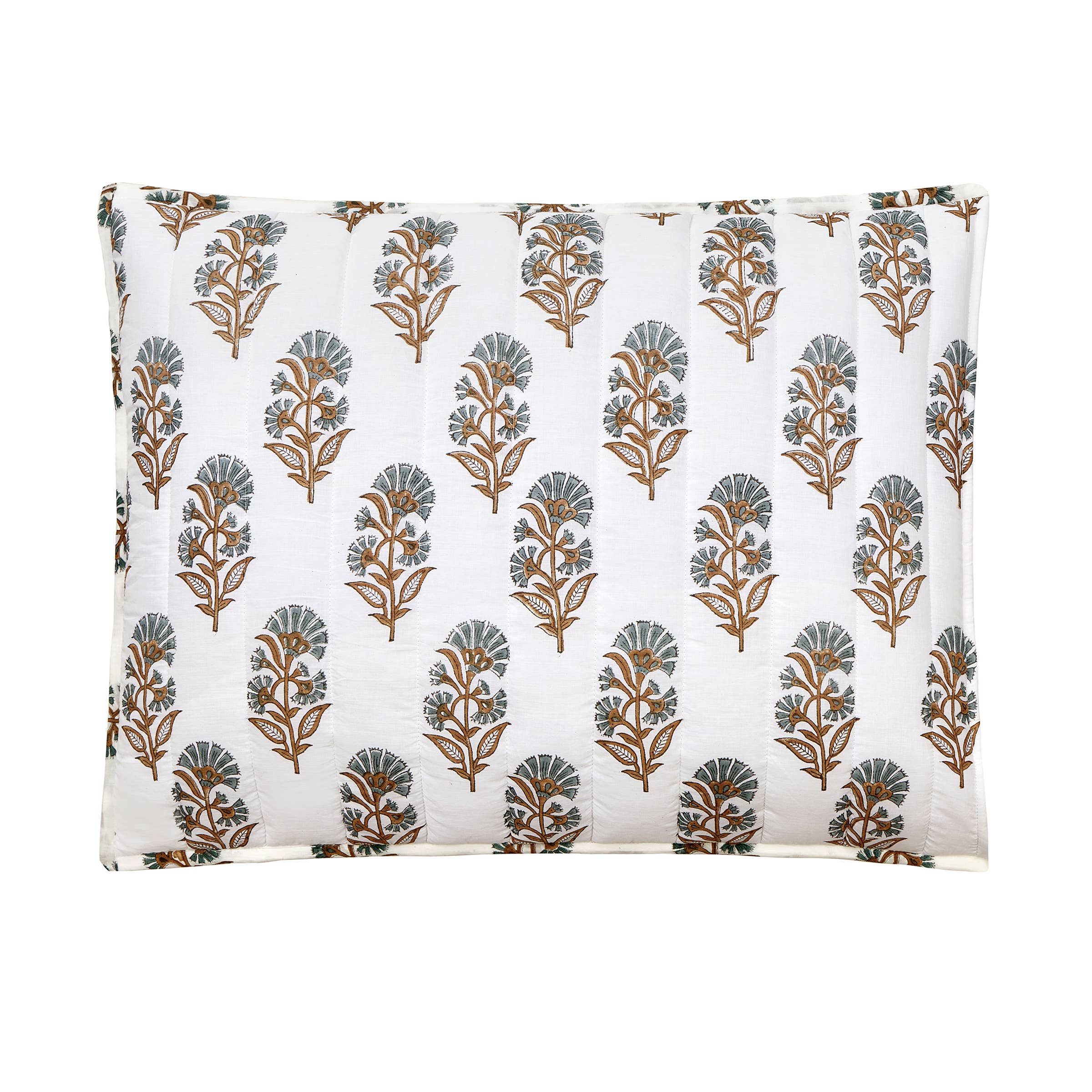 Peking Handicraft - Wholesale Quilt - BLOCK PRINT MUGHAL FLOWER QUILT - Laurel & Mayfair2