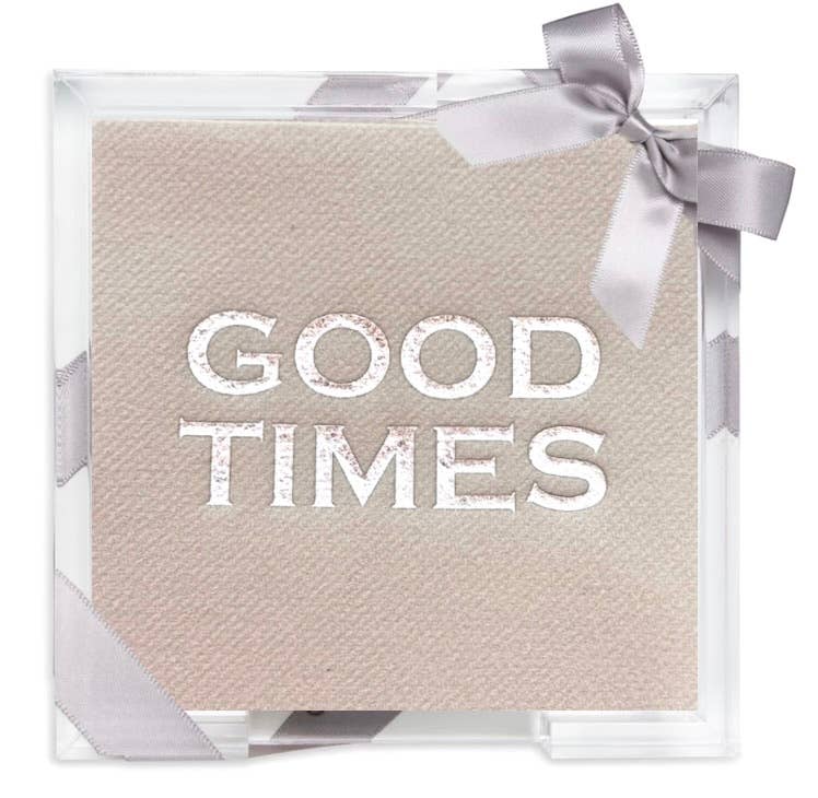 Lined Design - Wholesale Disposable Napkin - Acrylic Cocktail Napkin Hostess Set22