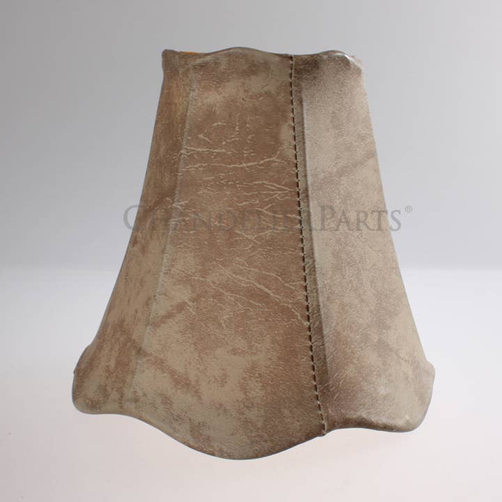 4-1/2" Faux Leather Tan Chandelier Shade (SPECIAL BUY) for wholesale by ChandelierParts