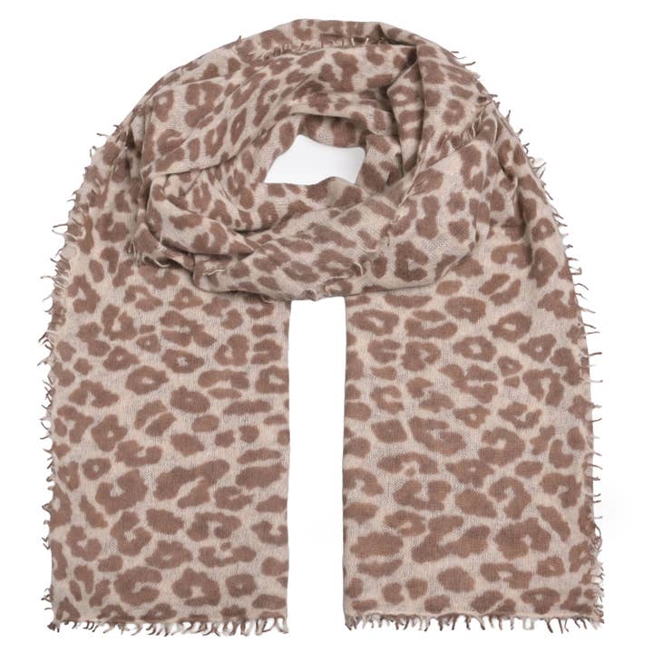 Cashmere tørklæde LeoLurex-cs i brun for engroshandel hos cute stuff GmbH