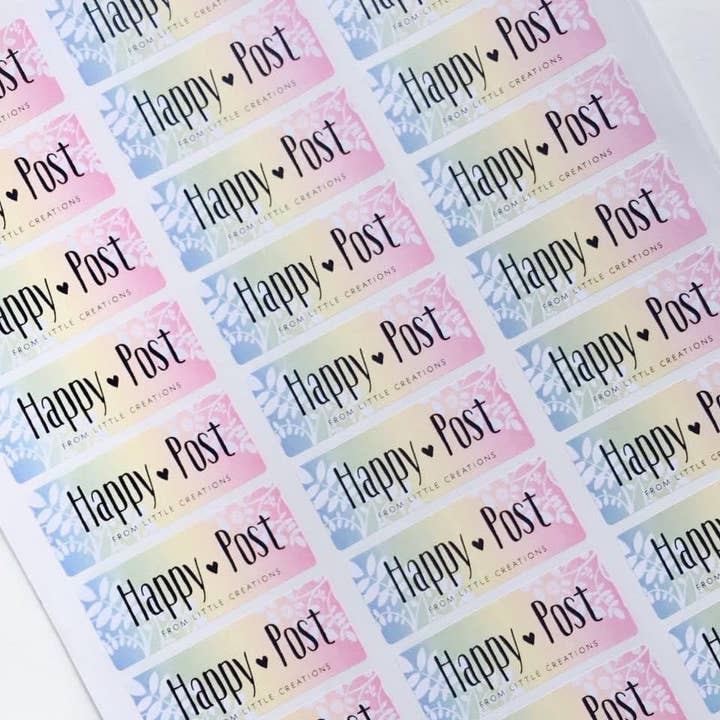 SR Creative Studio - Vendita all'ingrosso Adesivo - Adesivi rettangolari opachi A4 personalizzati con logo
