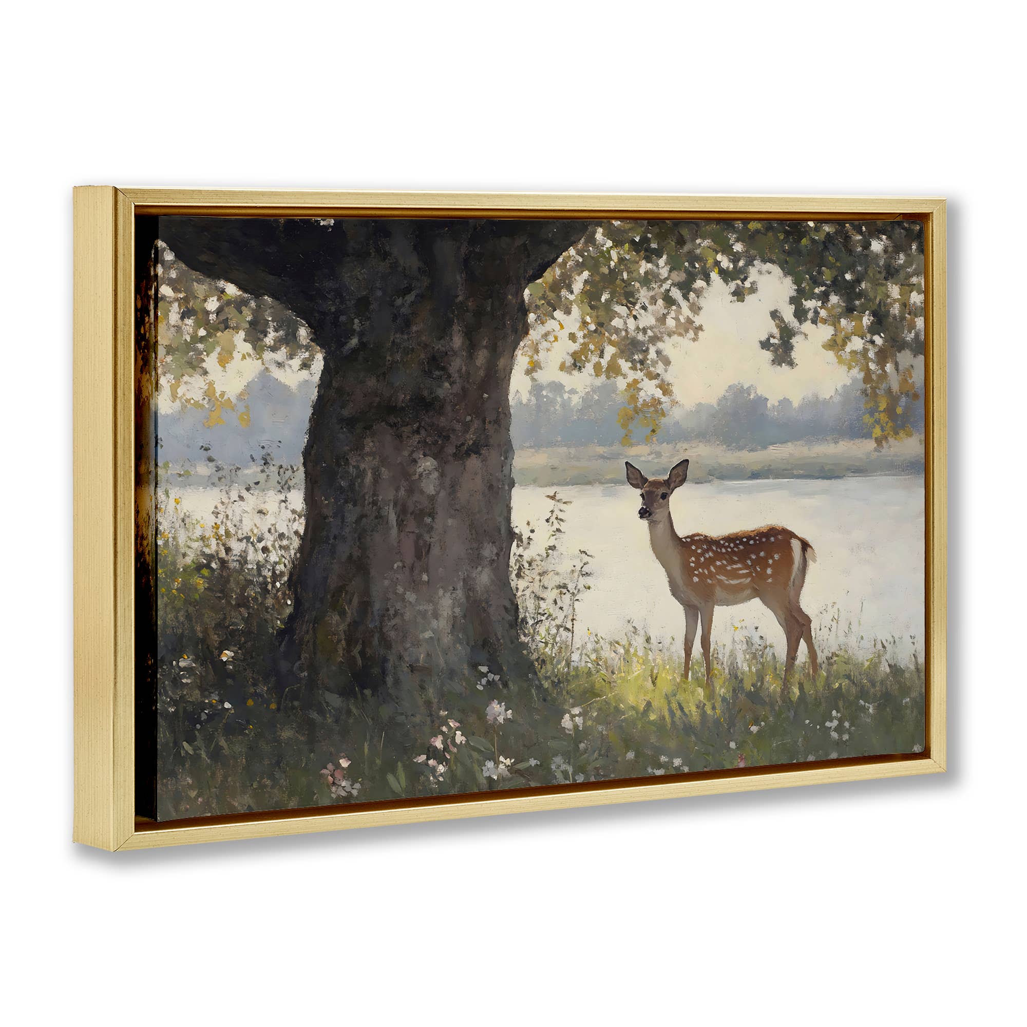 Stupell Industries - Wholesale Wall Sign - Spotted Doe by Lake - Framed Wall Art17