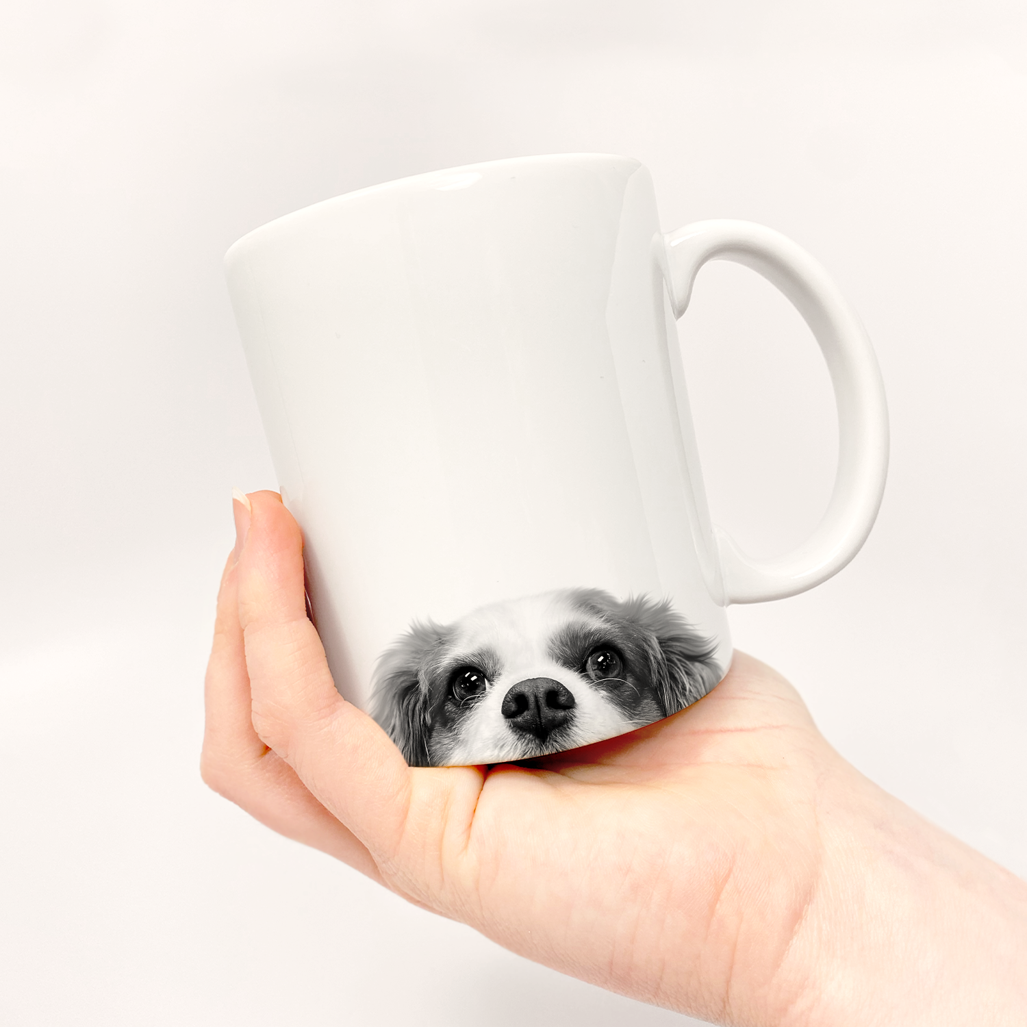 Perkie Prints - Wholesale Coffee Mug - Peeking Cavalier King Charles Spaniel 1 Mug3