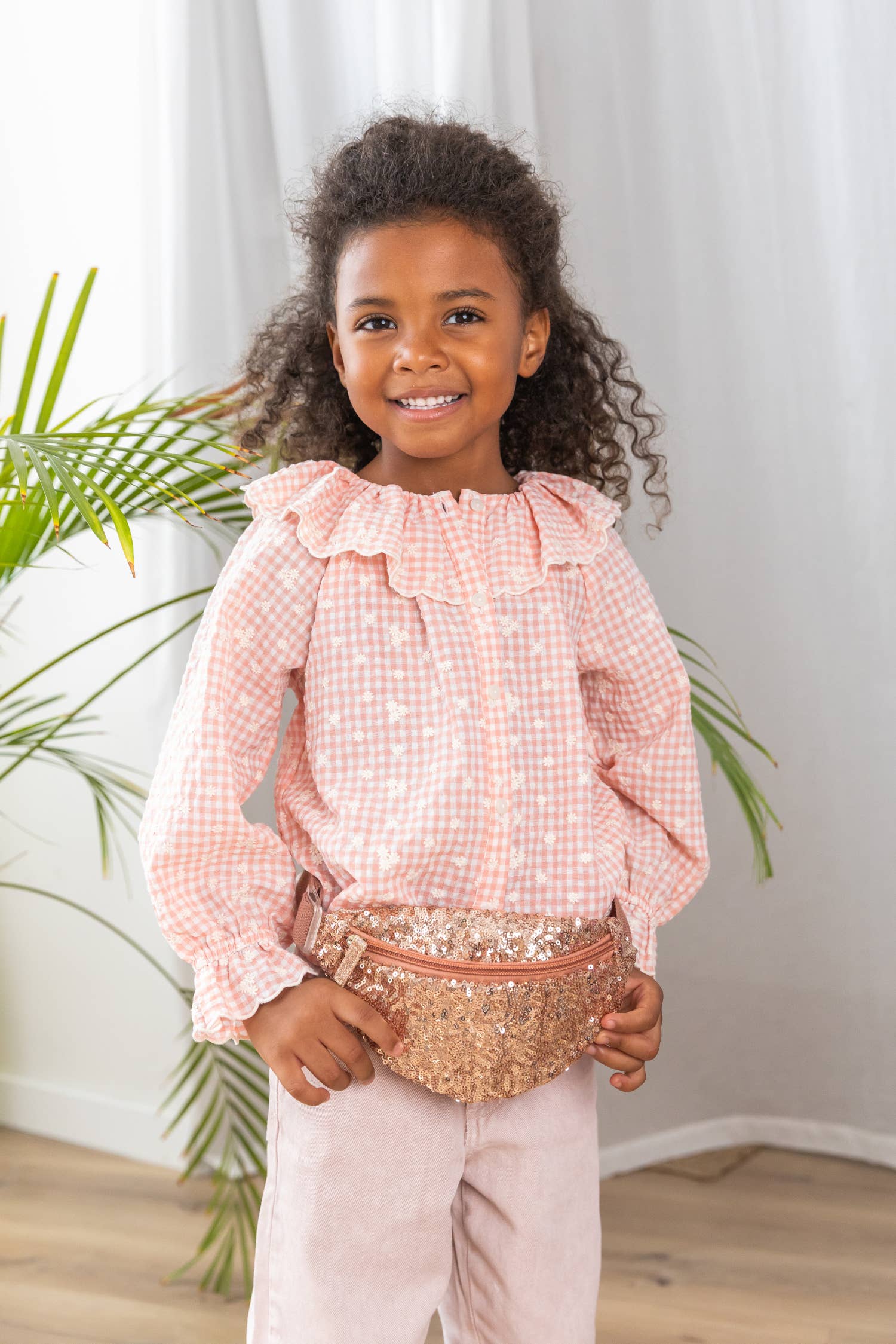 Luciole et Petit Pois - Wholesale Belt Bag - Kids - Pink Sequin Waist Bag2