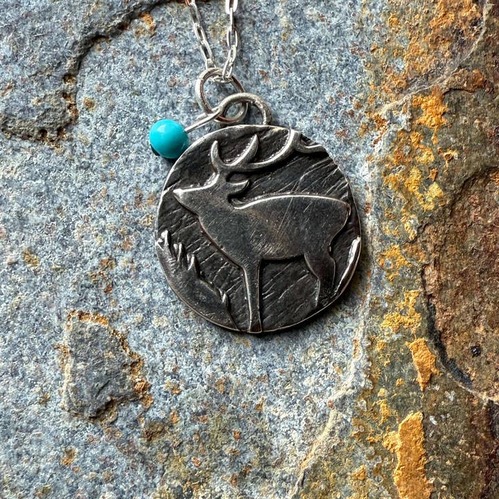 Wild Mountain Soul Designs - Wholesale Pendant/Charm Necklace - Silver Western Rustic Elk Pendant9
