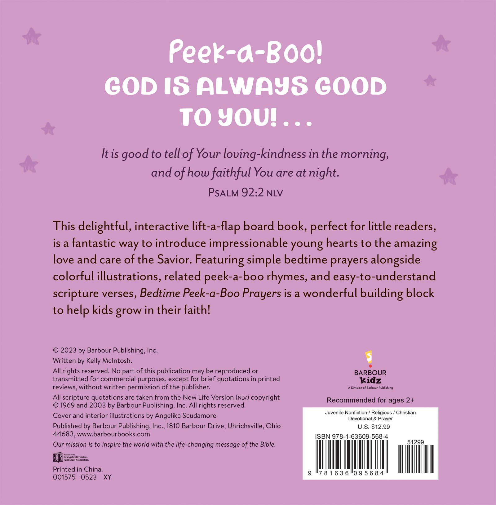 Barbour Publishing, Inc. - Wholesale Baby & Toddler Book (0-2) - Bedtime Peek-a-Boo Prayers7