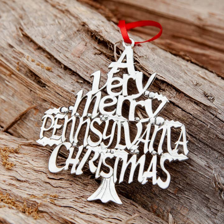Handmade Pennsylvania Gifts - Christmas Ornament for wholesale by House of Morgan Pewter
