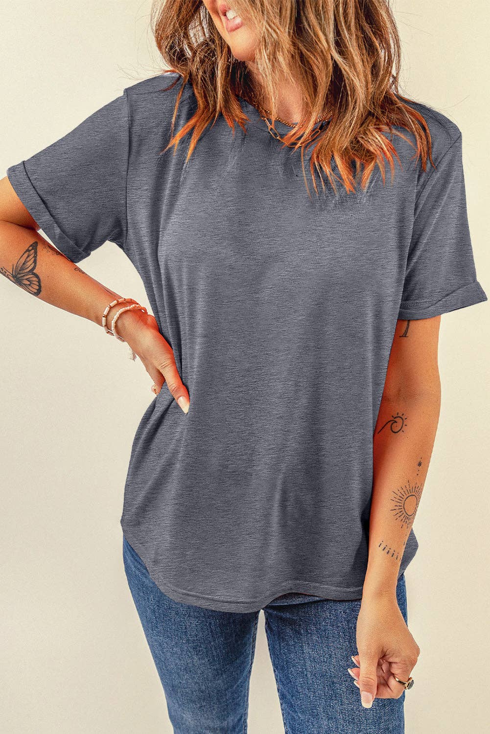 PRETTY BASH - Wholesale T-Shirt - Women's - Solid Short Sleeve Crew Neck Tee27