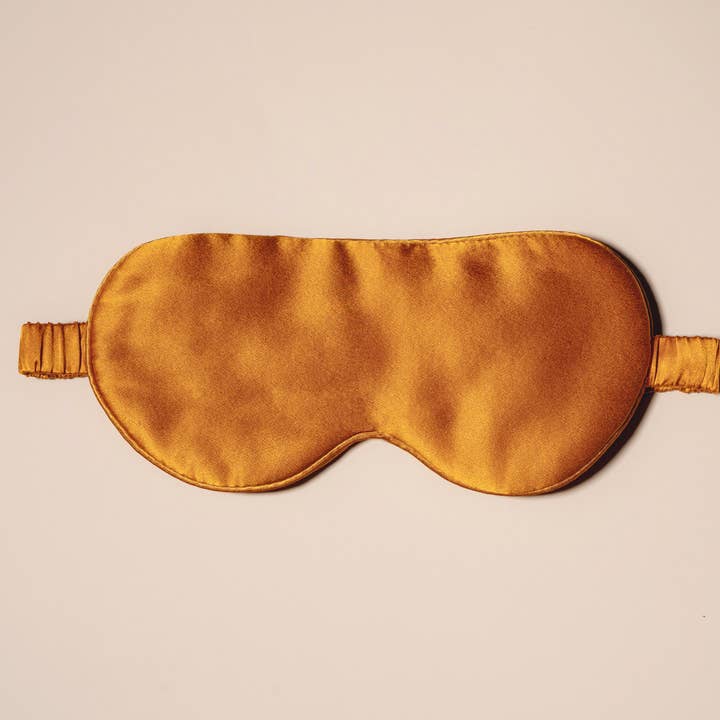 Máscara de olho de seda laranja queimada por atacado de Muraki