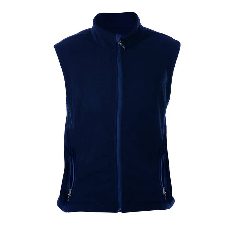 LeeHanTon - Wholesale Outerwear Vest - Men's - LeeHanTon Men's Solid Full Zip Polar Fleece Vest