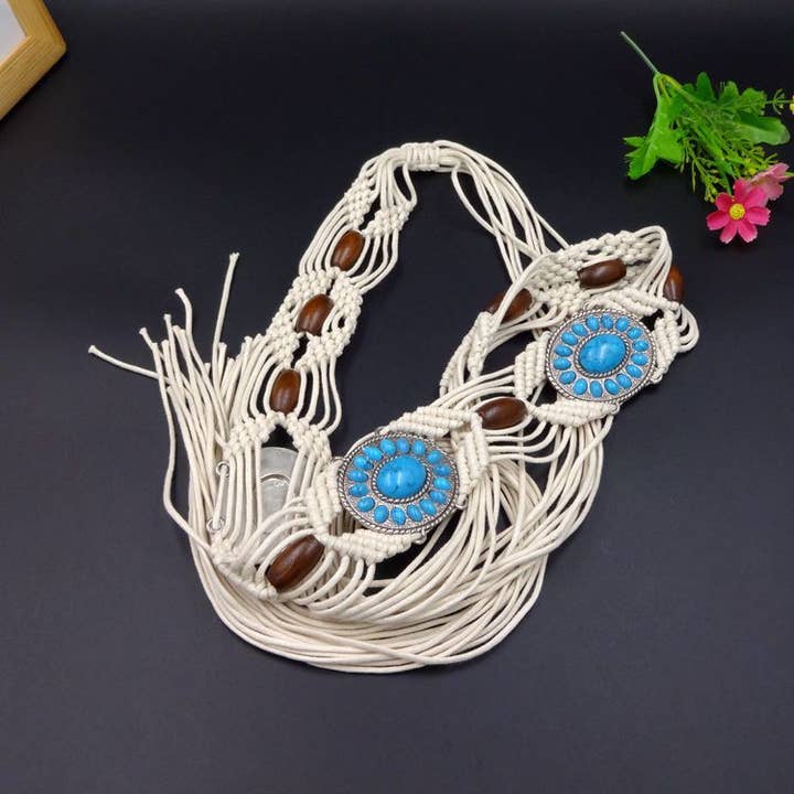 Funkyrel® Atzbranding Limited - Wholesale Belt - Women's - Ethnic Woven Bead Chain Belt4