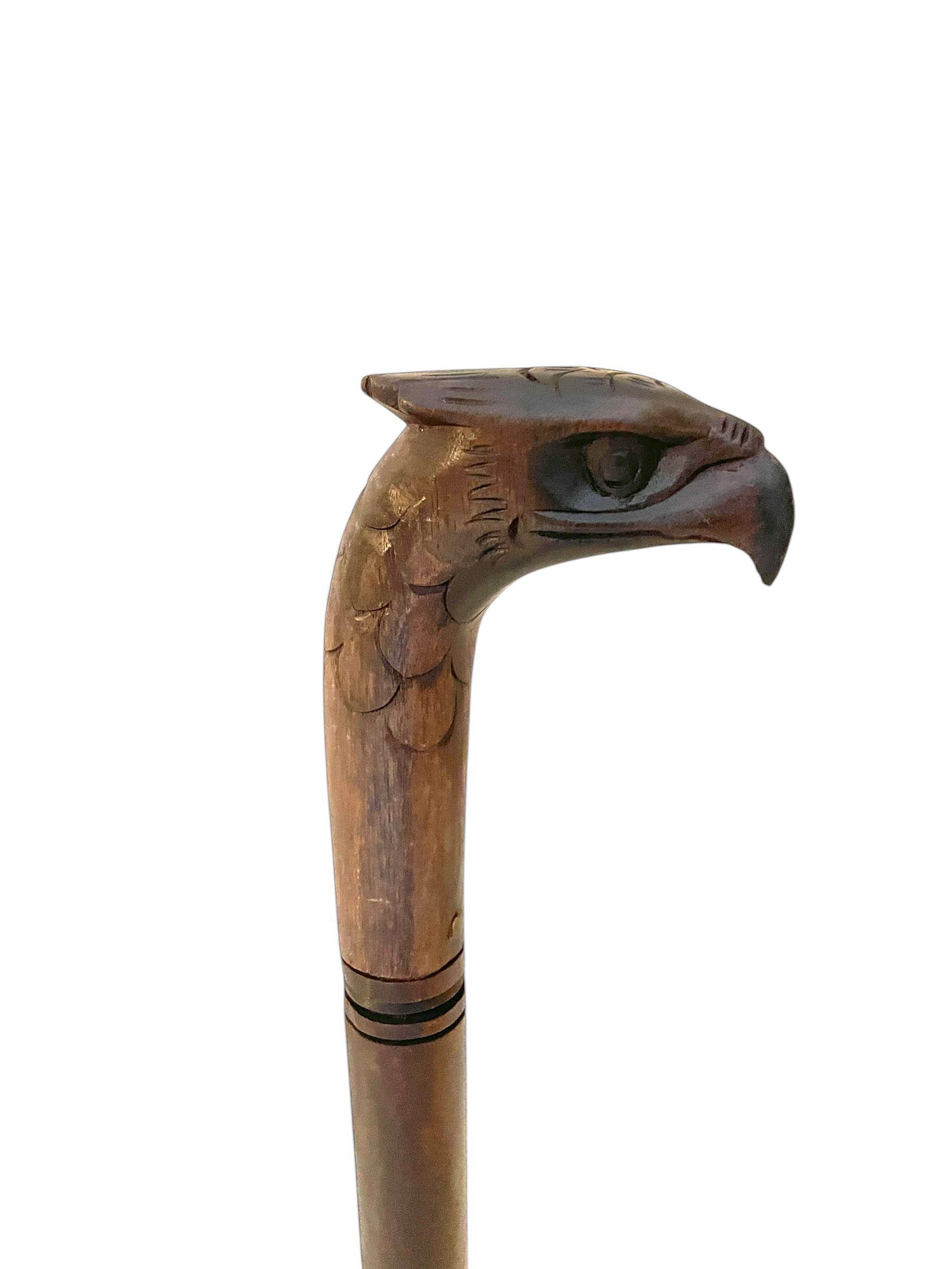 OMA - Eclectic Home - Wholesale Decorative Tabletop Object - Eagle Decorative Walking Stick Wood Carved Bald Eagle Cane0
