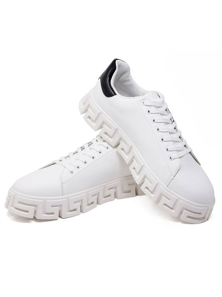 BARABAS - Wholesale Lifestyle Sneakers - Men's - Men's Greek Key Sole Pattern Sneakers 4SK07