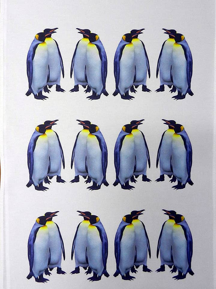 Emperor Penguins Large Cotton Tea Towel for wholesale by Half a Donkey