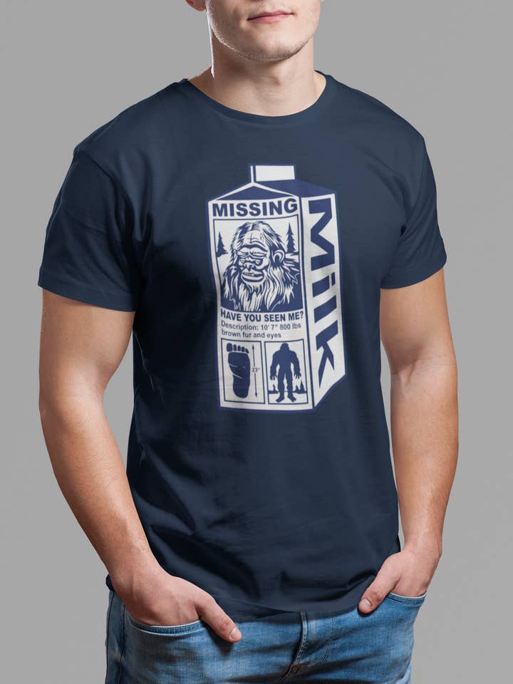 Maglietta Sasquatch mancante per la vendita all'ingrosso da parte di Wander West Threads