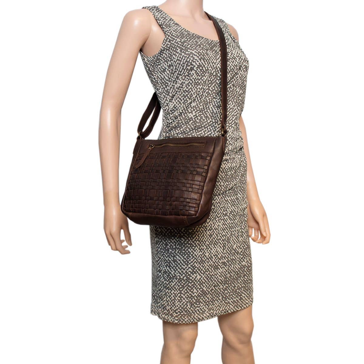 Arrigo - Wholesale Crossbody Bag - Women's - Arrigo Braided Leather Crossbody Shoulder Bag - 4 Colours16