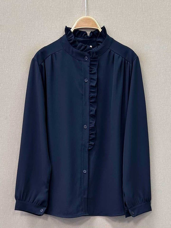 SWEET MAGIC MODA Y COMPLEMENTOS - Wholesale Button Down Shirt - Women's - MANDARIN COLLAR BLOUSE3