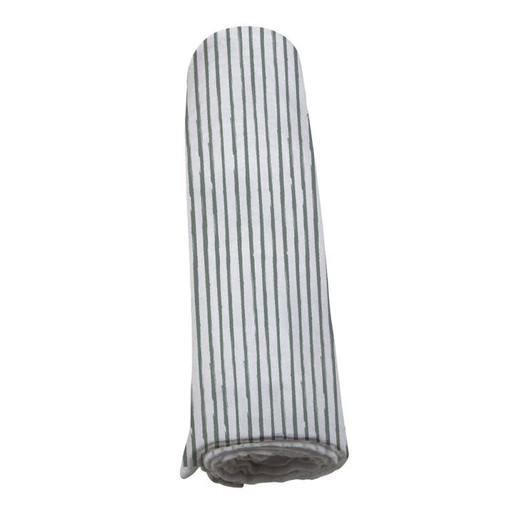 Newcastle Classics - Wholesale Swaddle - Baby - Sage Green Stripe Bamboo Swaddle