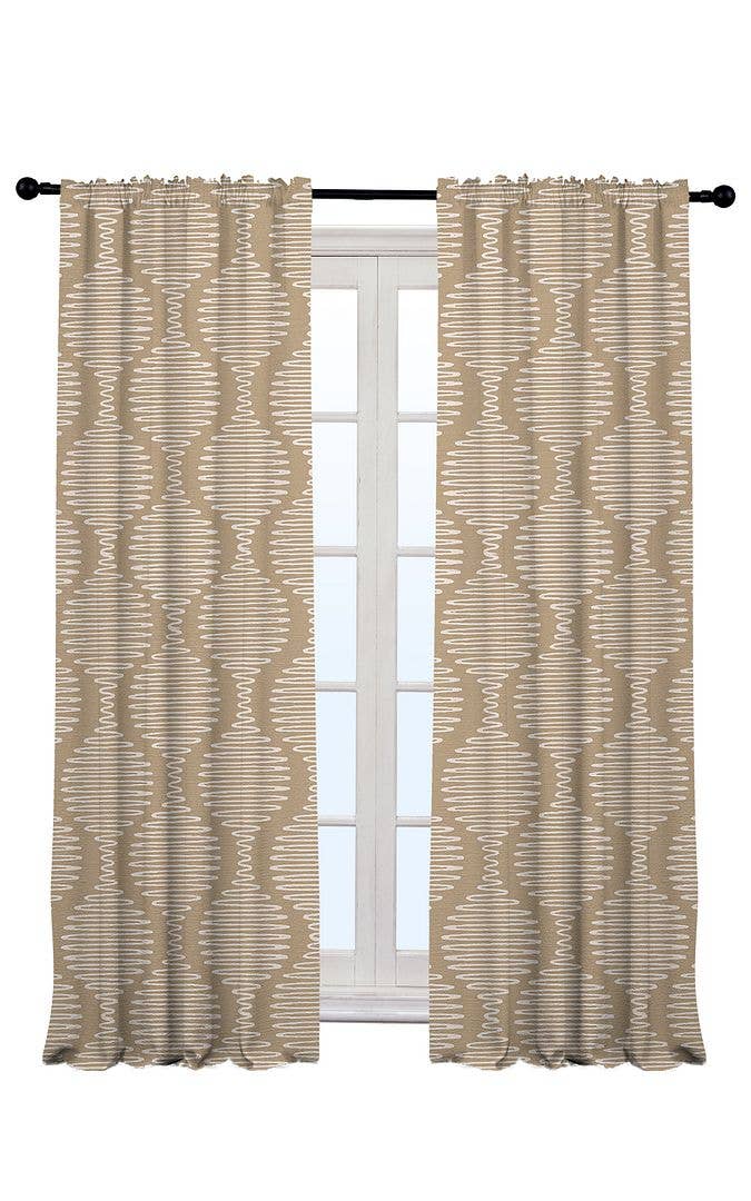 Bes Home Design - Venta al por mayor Cortinas - Juego de 2 paneles de cortina Boho Home Decor de tamaño personalizado10