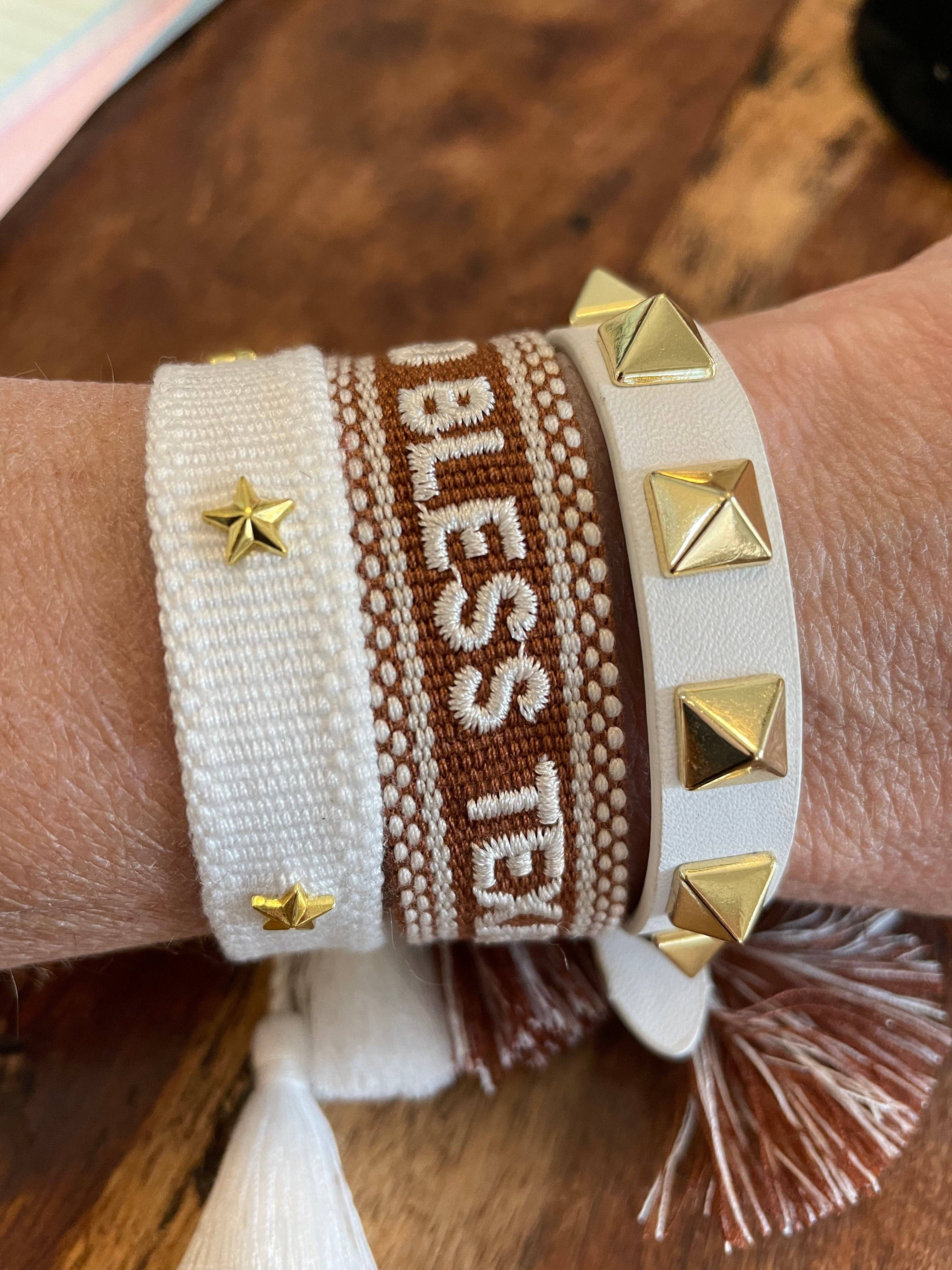 Gameday Luxe - Wholesale Woven/Braided Bracelet - God Bless Texas Team Tassel Bracelet2