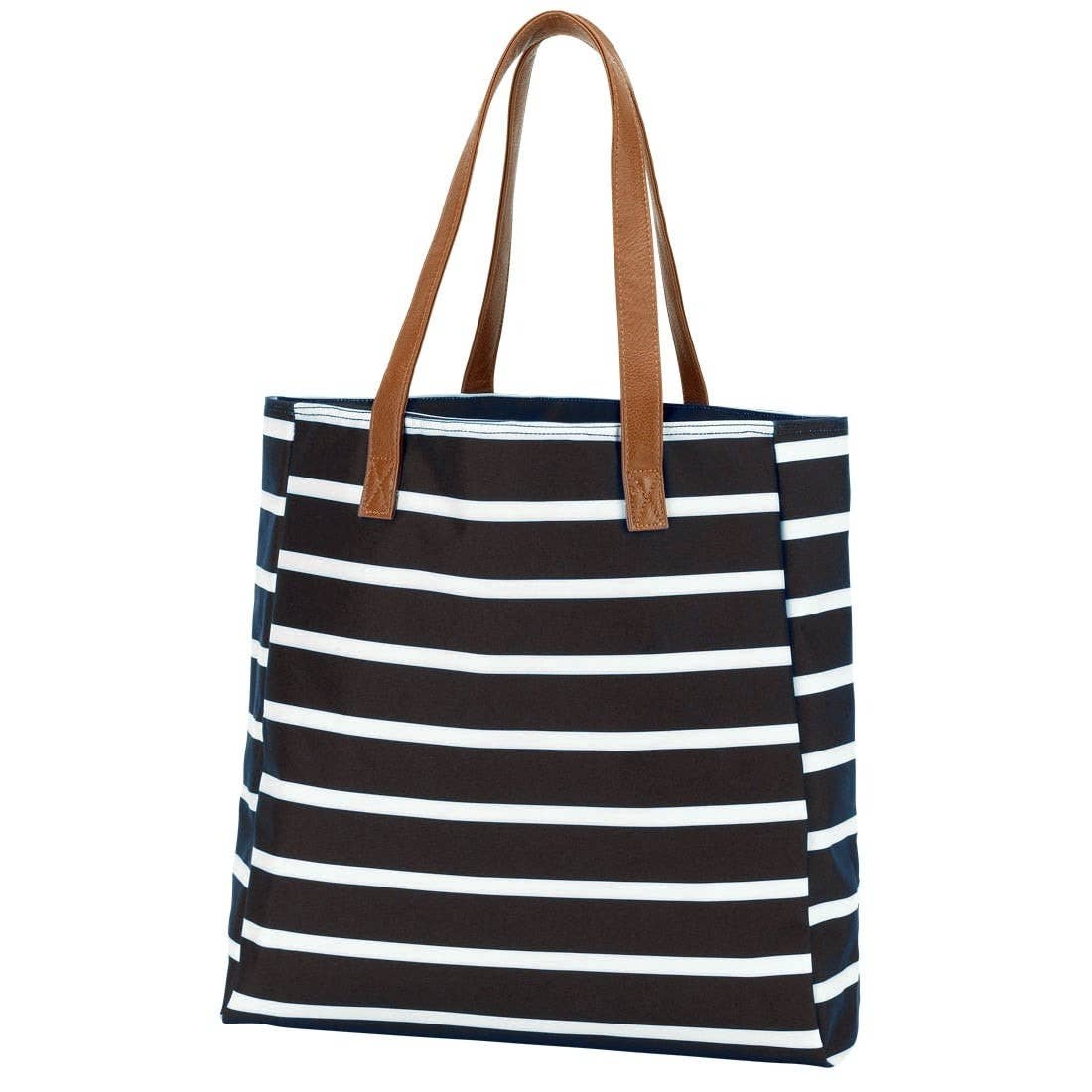 Wholesale Boutique - Wholesale Tote Bag - Women's - Black Stripe Tote Bag0