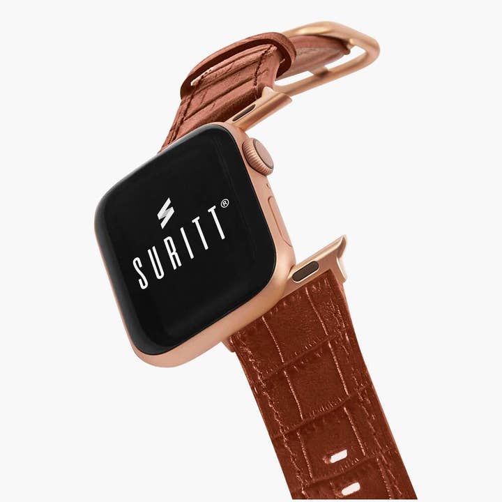 Suritt - Wholesale Watch Band/Strap - Women's - Crocodile print leather strap for Apple Watch Sidney35