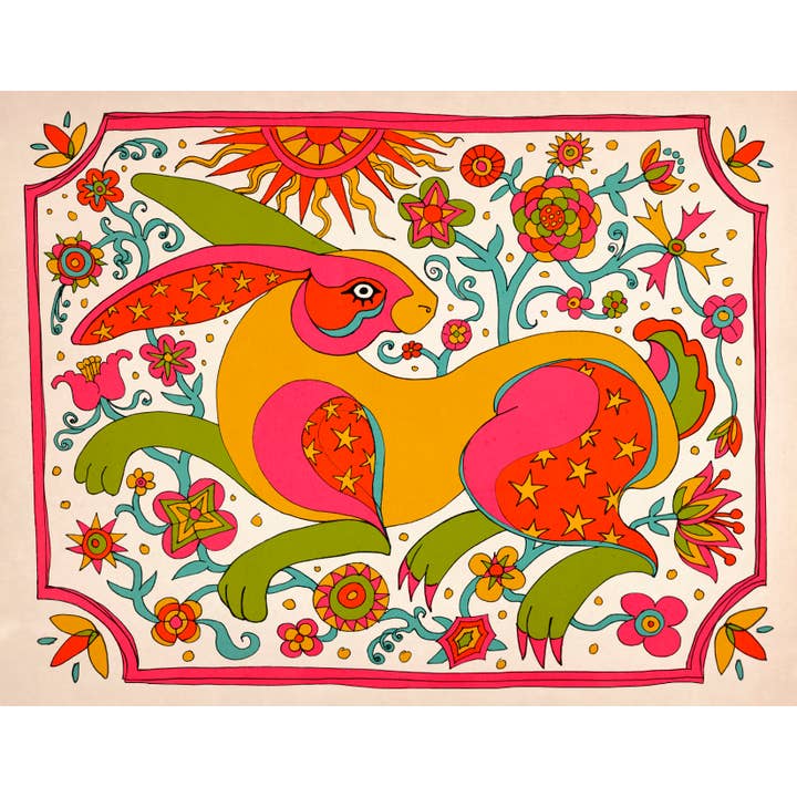 Daring Hare - Wholesale Art Print - Art Print - 70's Rabbit