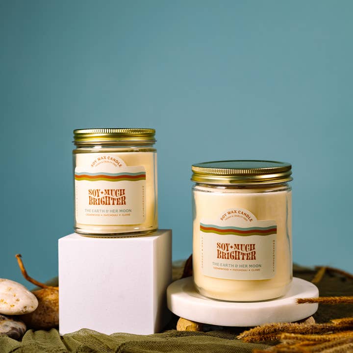 Soy Much Brighter Candle Co. - Wholesale Jar/Filled Candle - The Earth and Her Moon // Non-toxic Soy Wax Candle3