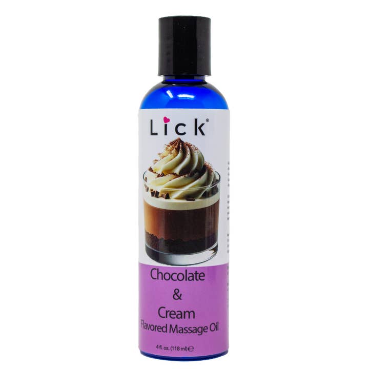 Chocolate and Cream Flavored Massage Oil for wholesale by Lick