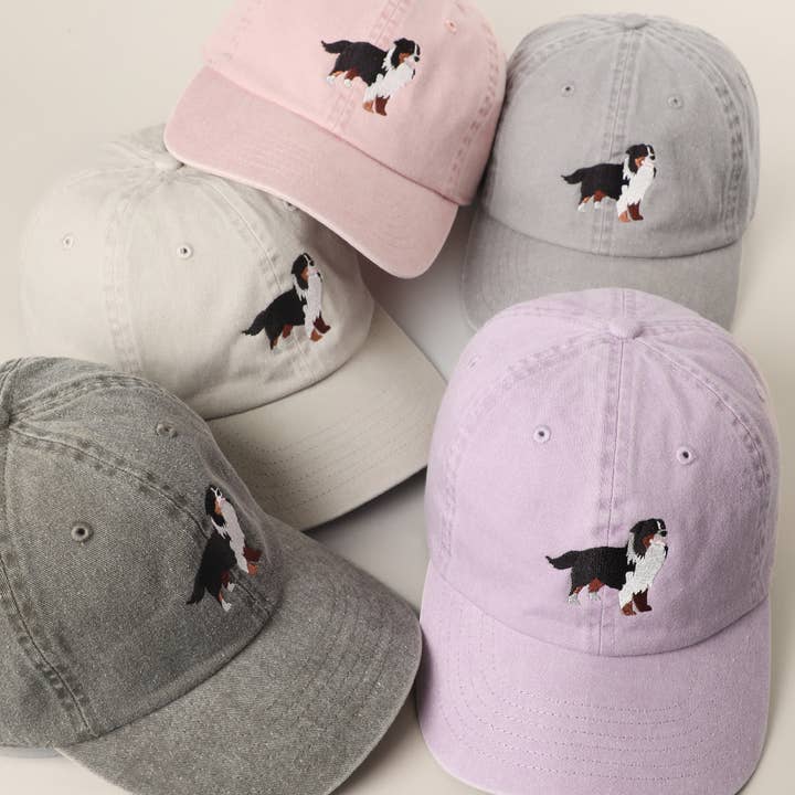 BERNER SENNENHUND Broderet Bomulds Baseballkasket for engroshandel hos Fashion City