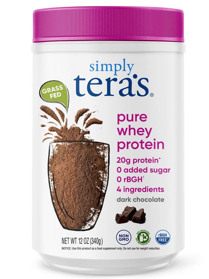 pure whey protein, dark chocolate, 12oz for wholesale by simply tera's