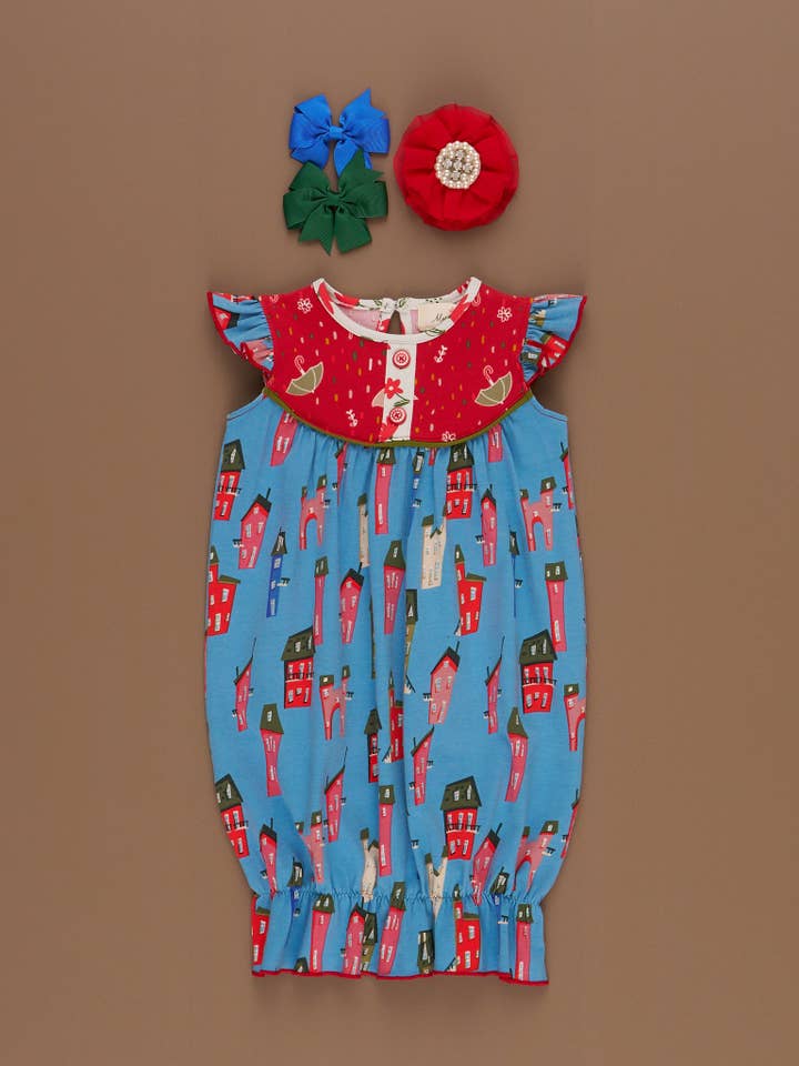 Storybook Lane Ruffle Sleep Gown for wholesale by Marie Nicole Clothing