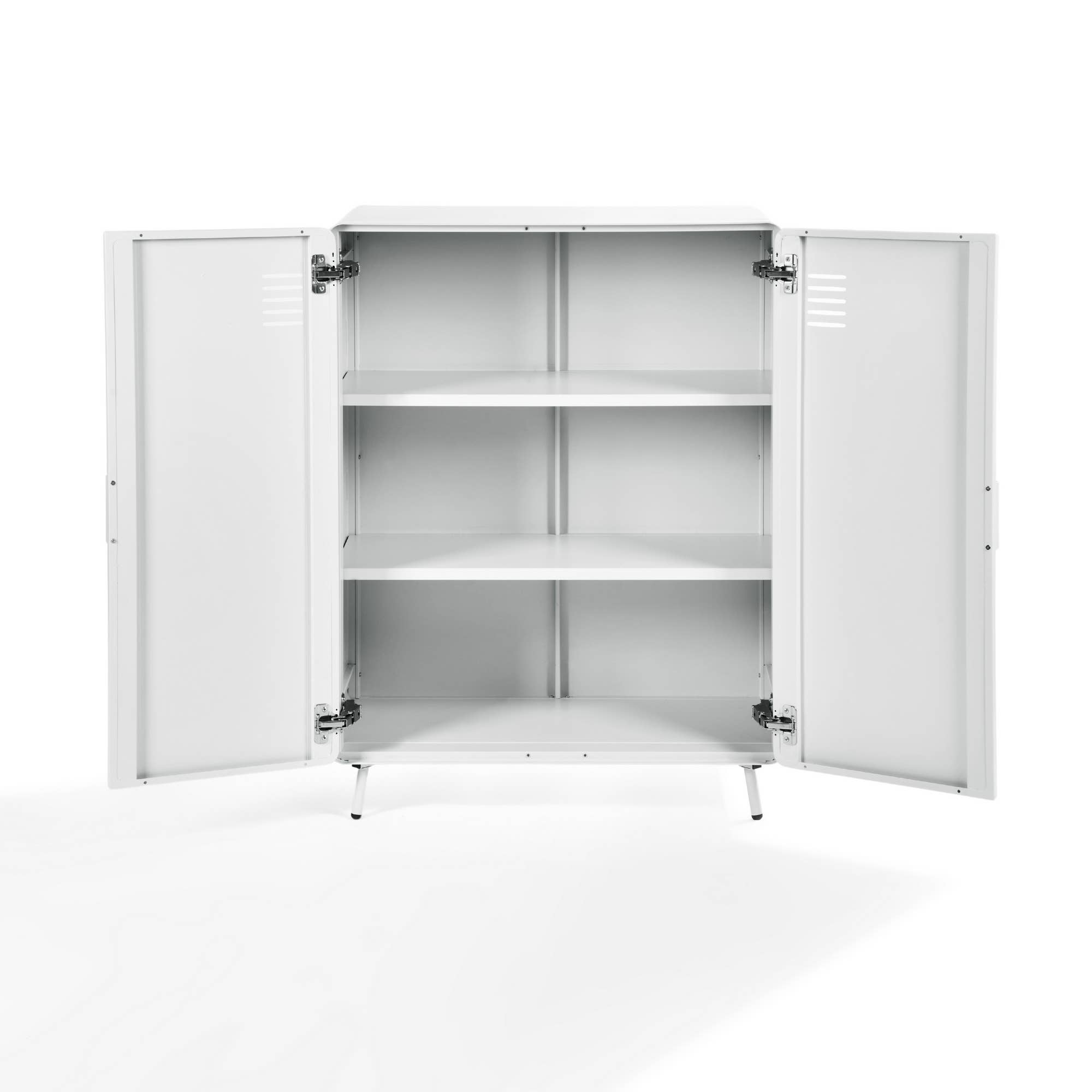 HOMYCASA DESIGN INC - Wholesale Cabinet - Industrial 2-Door Steel Storage Cabinet - 31.5" Wide3
