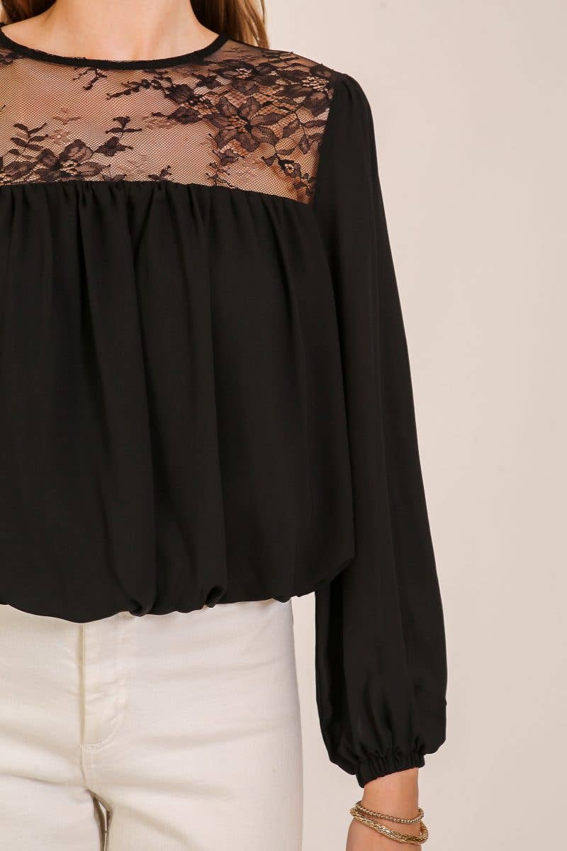 Vanilla Monkey – wholesale Blus - Dam – Blus med spetsoktop2