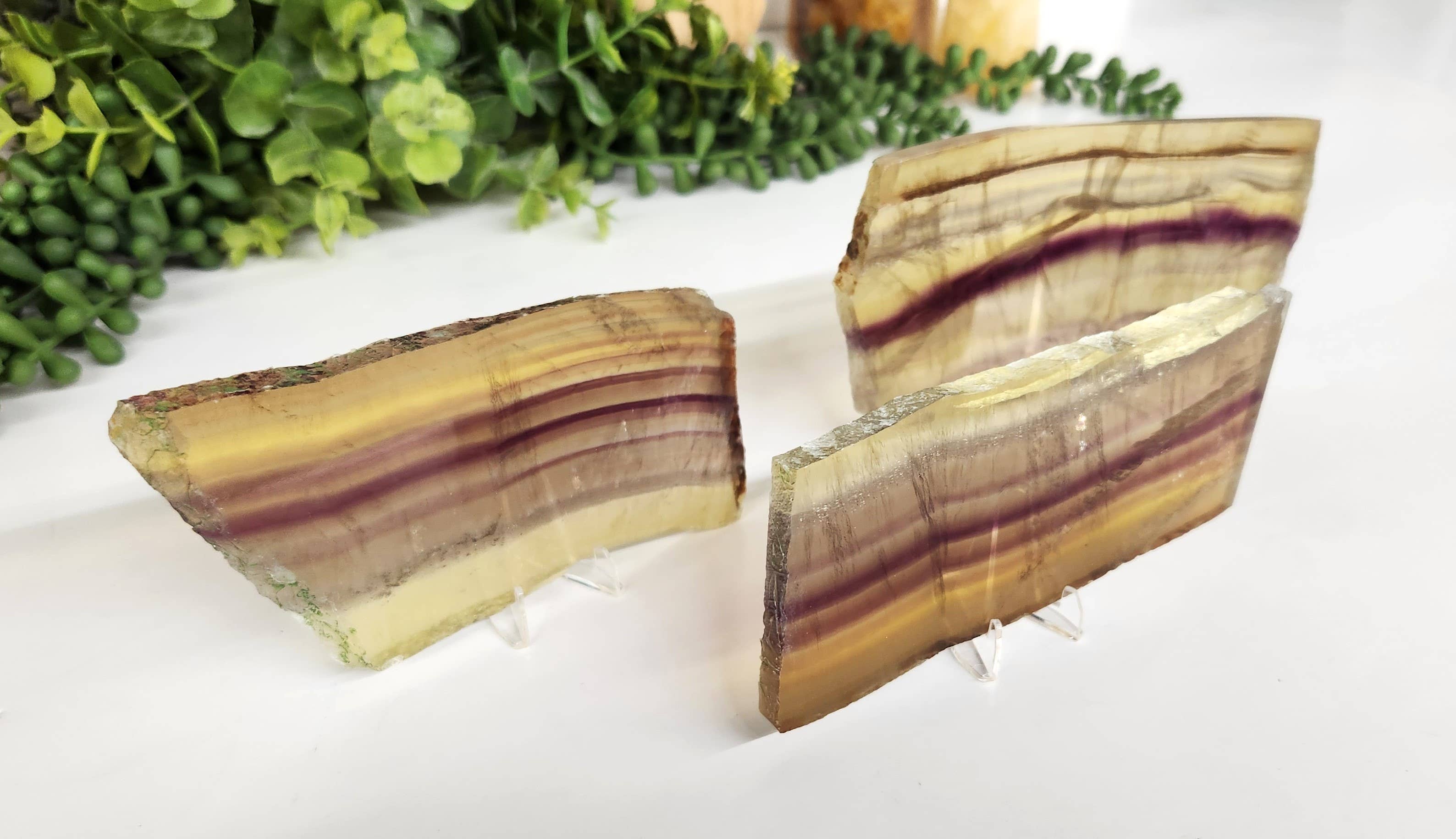 Meraki Gemstones – Pedra/cristal espiritual por atacado – Lajes de Fluorita Amarela AAA Qualidade5