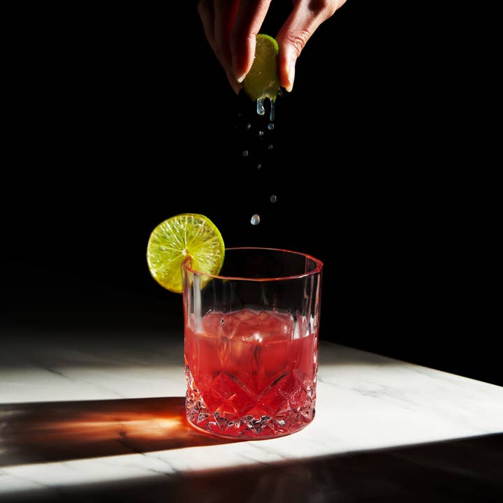 Viski - Wholesale Cocktail/Liquor Glass - Admiral™ Stemless Crystal Lowball Tumblers Set of 24