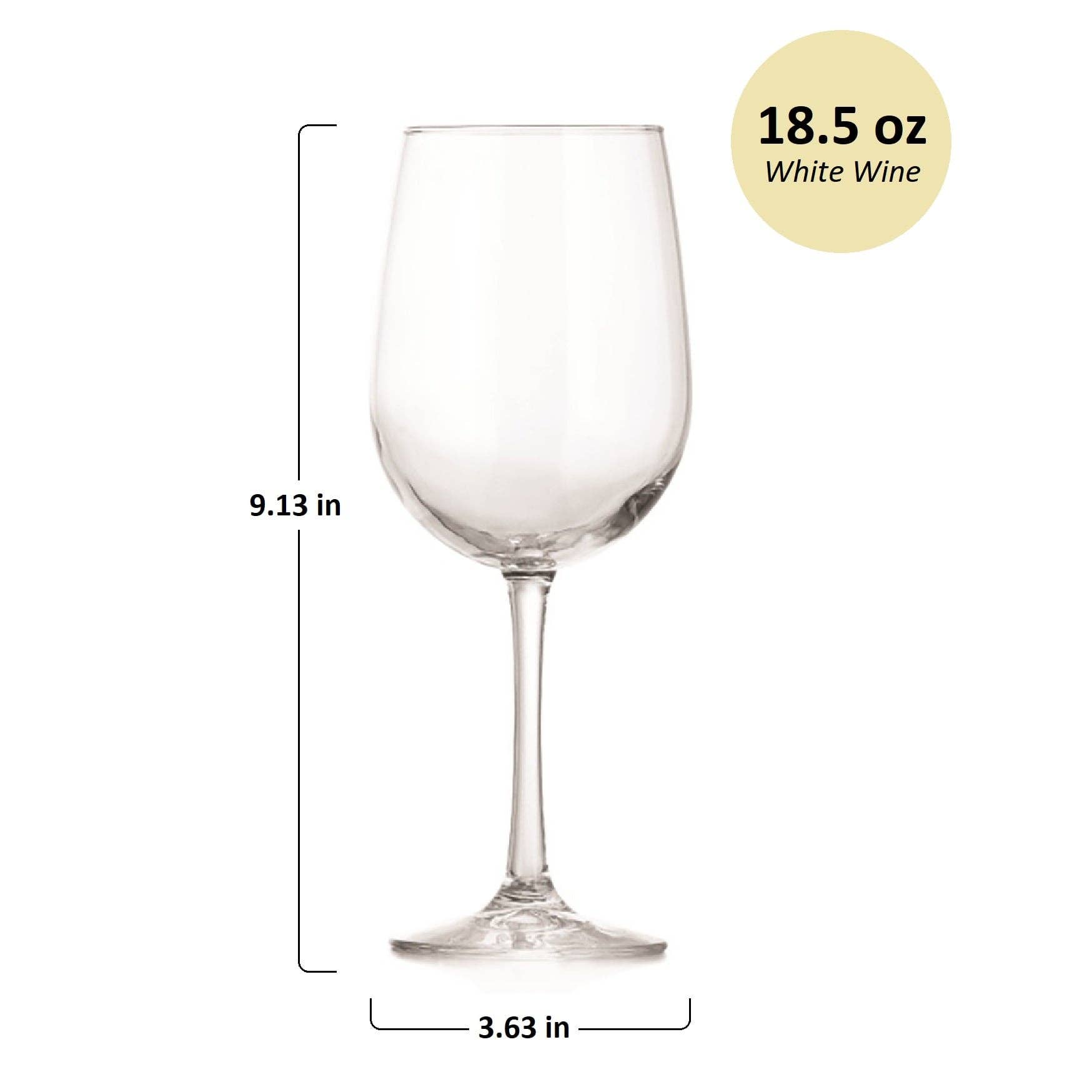 Libbey - Wholesale Wine Glass - Libbey Vina White Wine Glasses, 18.5-ounce, Set of 64