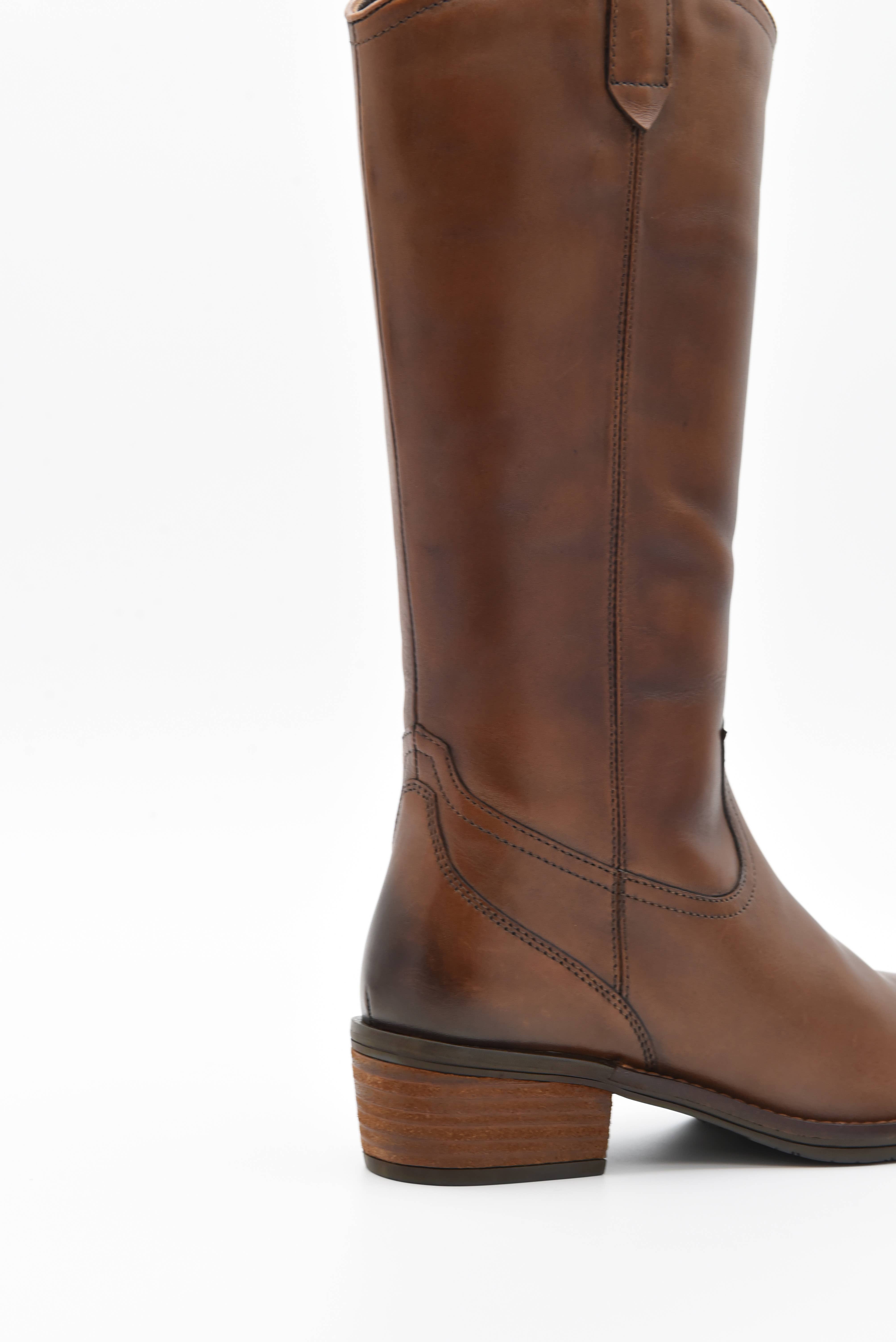 ROSA AMADA - Wholesale Boots - Women's - High Leather Boot With Low Block Heel4