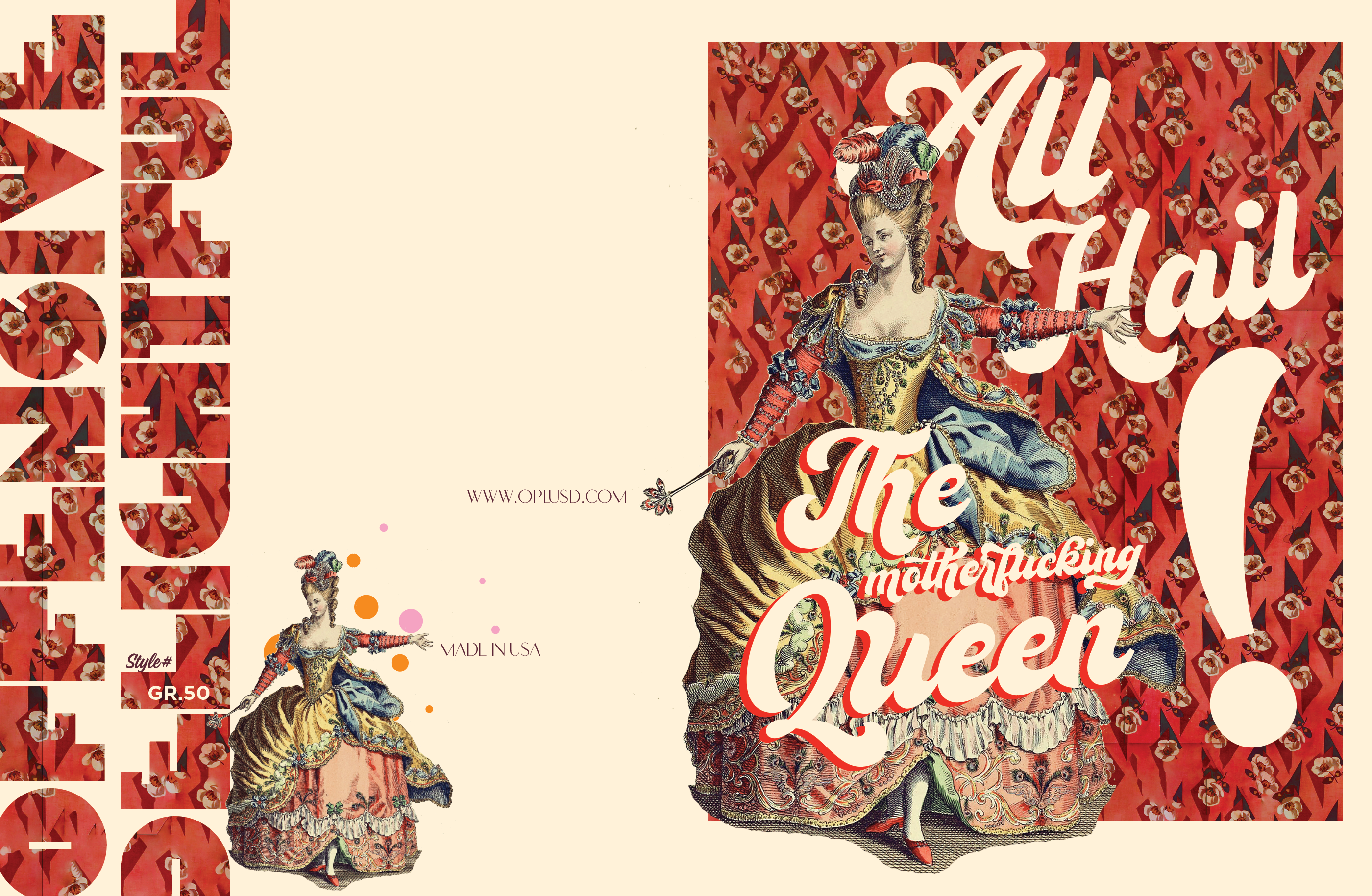 offensivedelightful - Vente Carte pour la fête des Mères - TOUTES SALUENT LA REINE ! femmes, queer, gay, maman, anniversaire, femmes4