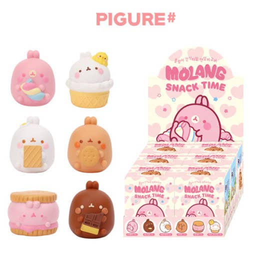 K_Wonderland - Wholesale Figurine Toy - Kids - Molang Snack Time Theme Random Figure Box