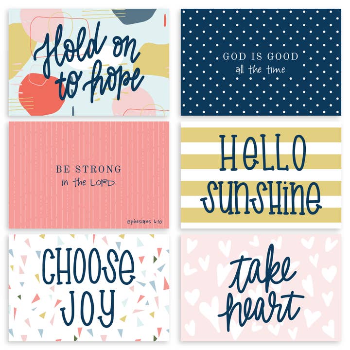 Muscadine Press - Wholesale Postcard Set - Encouraging Postcards, Set 13