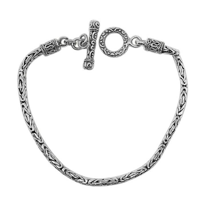 SB-3598-S-3MM-T-7,5 cm - Bracciale in argento sterling per la vendita all'ingrosso da parte di Bali Designs