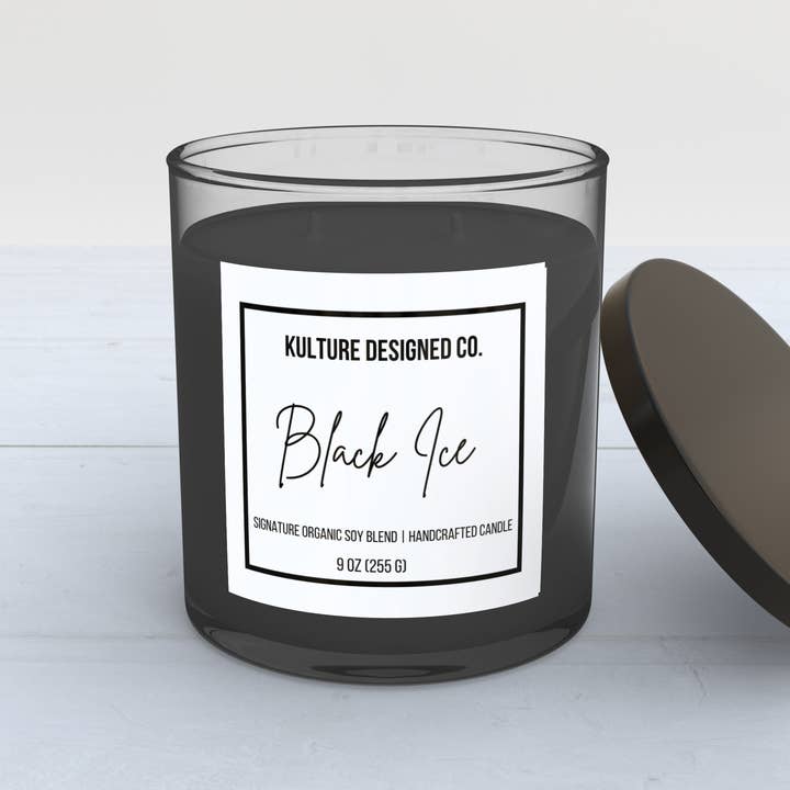Black Ice | 9 oz Candle for wholesale by Kulture Designed Co.