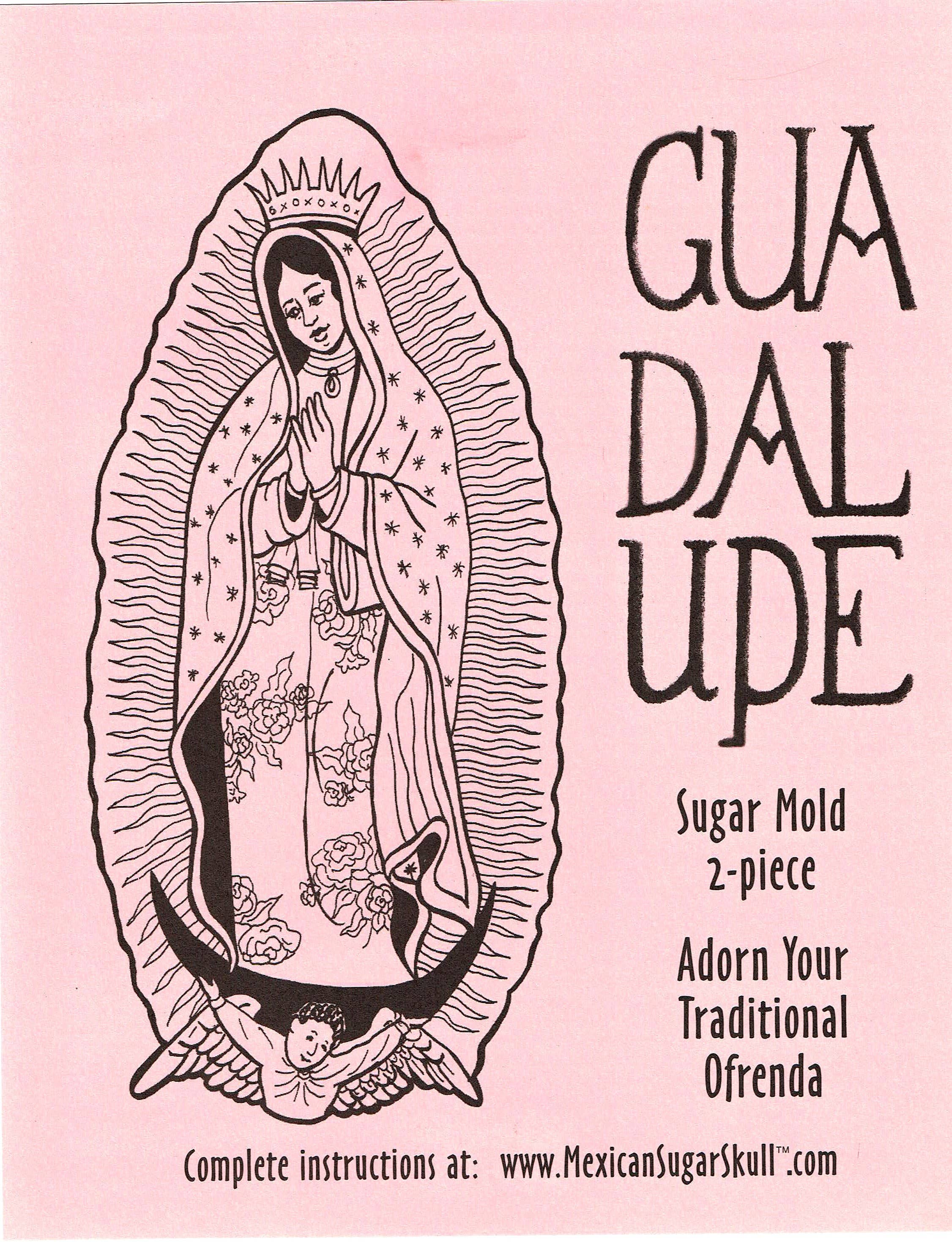 Mexican Sugar Skull – Großhandel Bastelzubehör – Jungfrau von Guadalupe Mold - 6 Formen0