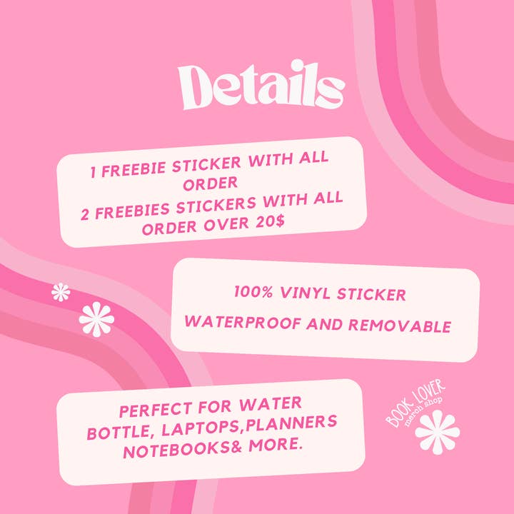 Book Lover Merch Shop - Vente Autocollant - Autocollants Un livre par jour éloigne mon anxiété/Lecture tendance2