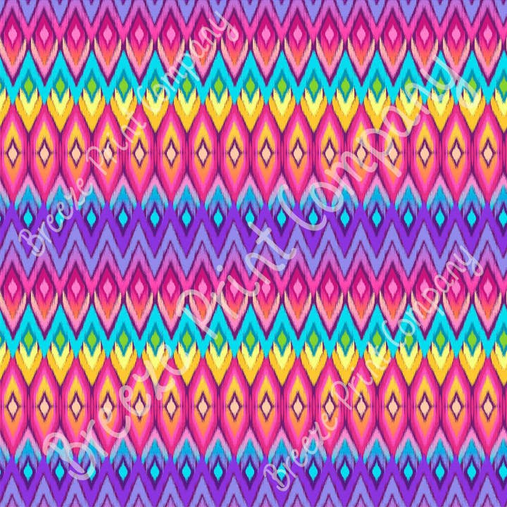 Rainbow Ikat Pattern Sublimation Transfer Sheet for wholesale by BreezePrintCo