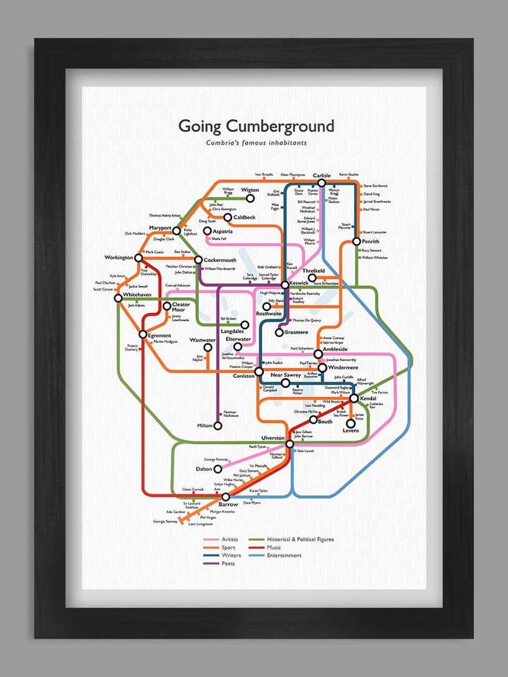 Going Cumberground - Cumbria Poster Print for wholesale by The Northern Line